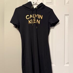 Calvin Klein Black Dress with Gold Logo